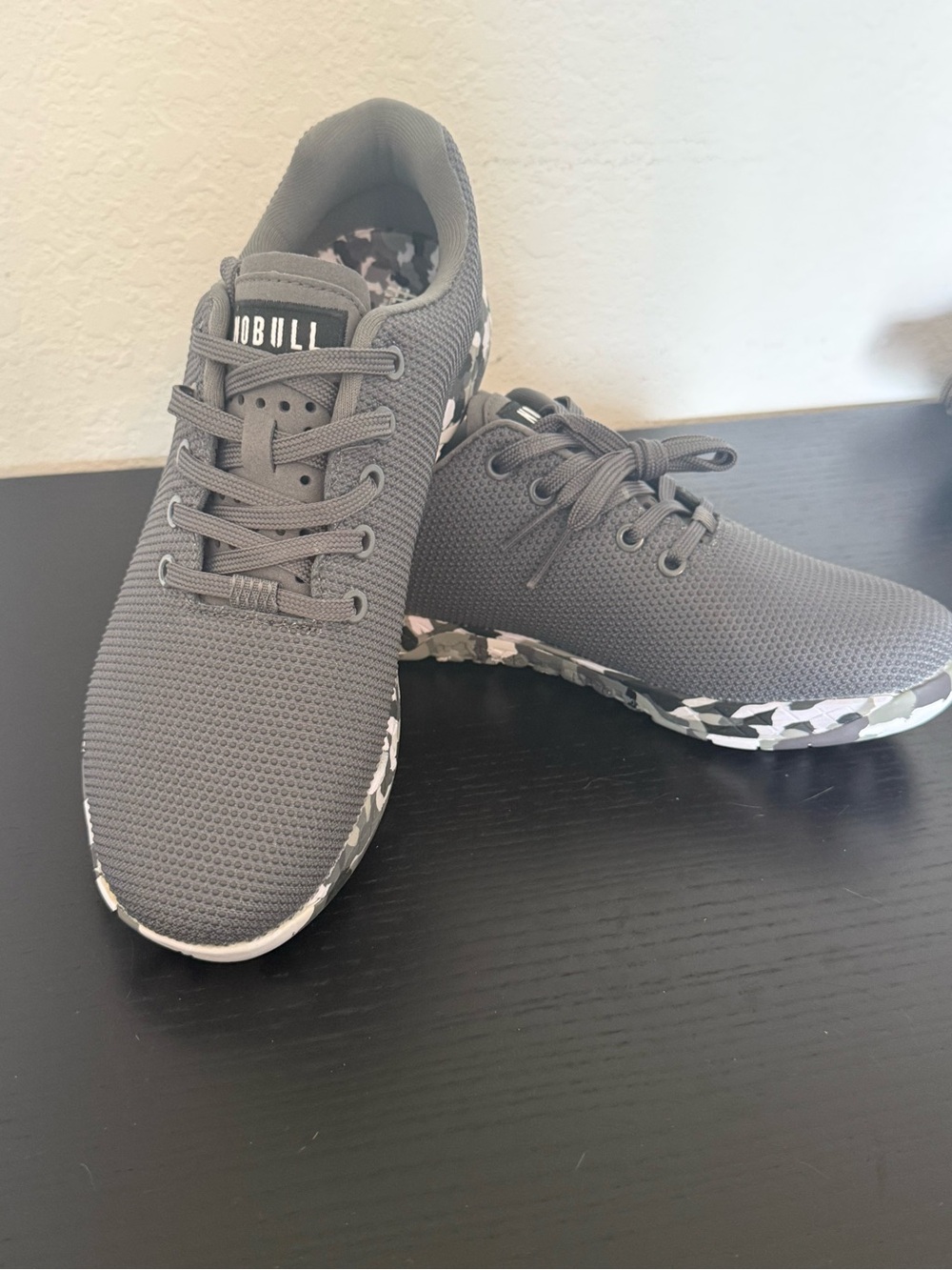 Nobull Gray Knit Trainer with Camouflage Sole